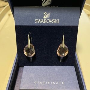 Pink Swarovski earrings